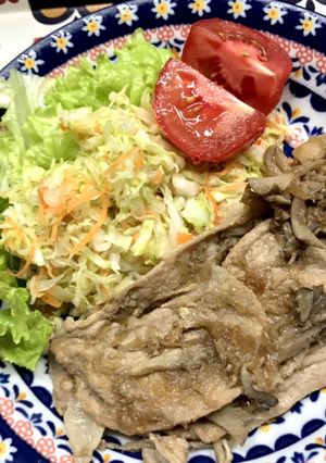 舞茸でやわらか！豚もも肉で生姜焼き-レシピのメイン写真