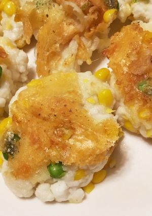 とれたてコーンと枝豆のふわふわハンペン焼-レシピのメイン写真