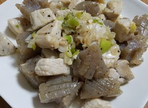 ねぎ塩だれで作る豚角切り炒め-レシピのメイン写真