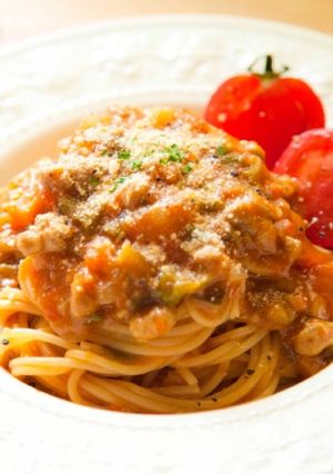 粗挽きミンチで⁂完熟トマトパスタ-レシピのメイン写真