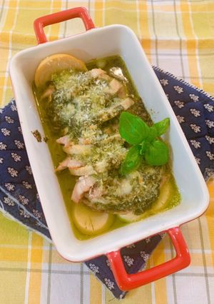 サバとタケノコのジェノベーゼ焼き-レシピのメイン写真