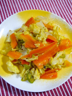 簡単!野菜炒めにチーズ入れちゃいました-レシピのメイン写真