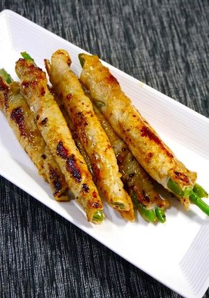 簡単！さやいんげんの肉巻き☆オイスタ風味-レシピのメイン写真