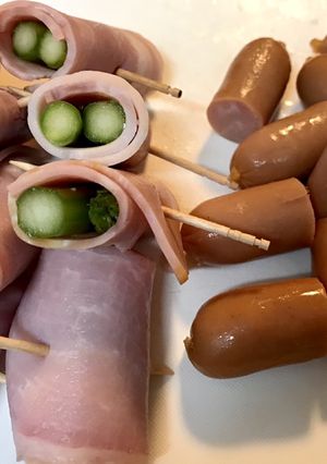 弁当作り置き アスパラベーコン、花型-レシピのメイン写真