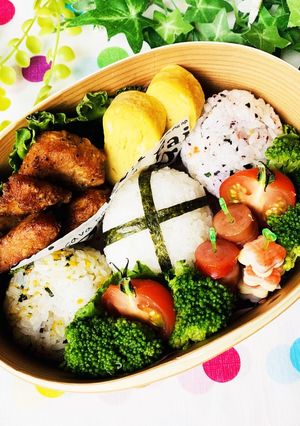 3色おにぎり弁当♡-レシピのメイン写真