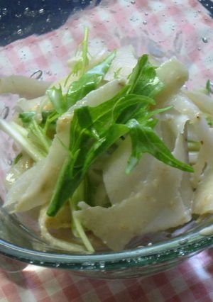 *シャキシャキれんこんと水菜のサラダ*-レシピのメイン写真