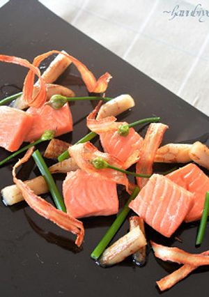 トラウトサーモンとごぼうのカンタン酢煮-レシピのメイン写真
