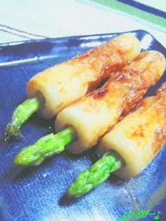 アスパラと竹輪の丸太棒てりやき♪-レシピのメイン写真