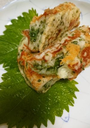 ★揚げずに簡単　チーズとしその磯部揚げ-レシピのメイン写真