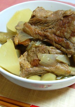 スペアリブの煮物（根菜入り）圧力鍋使用-レシピのメイン写真