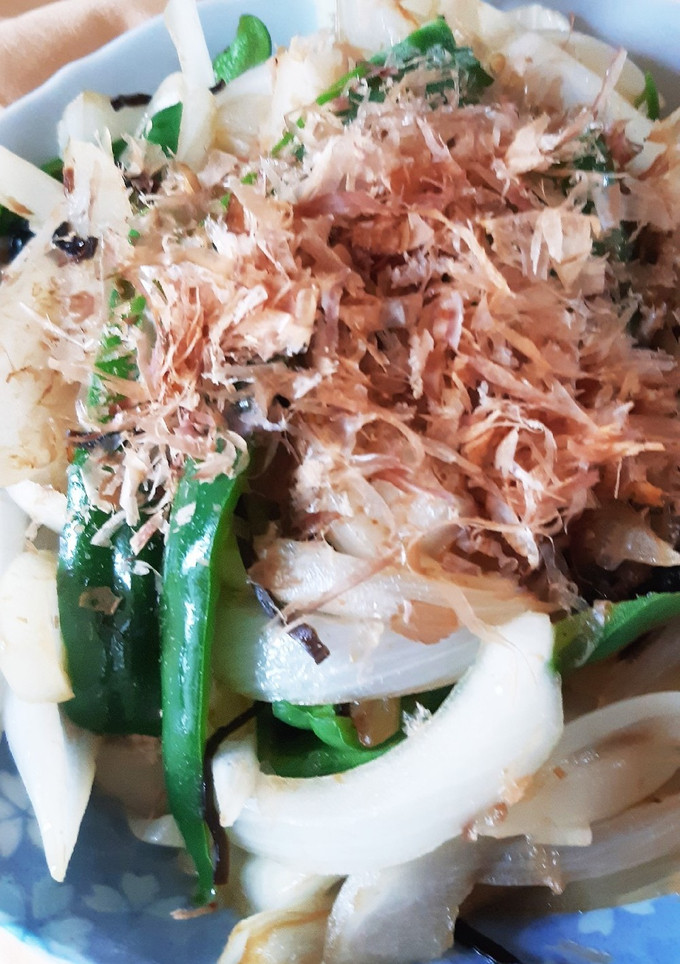 新玉ねぎとピーマンのおかか昆布炒め-レシピのメイン写真