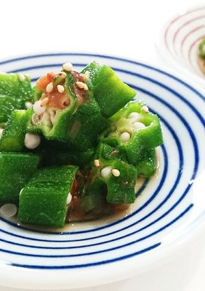 めんつゆで簡単！オクラの梅おかかあえ-レシピのメイン写真