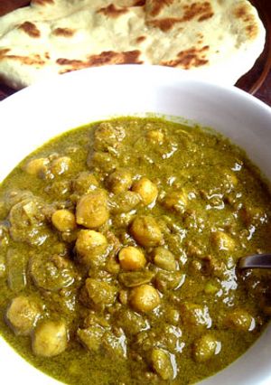 小松菜とひよこ豆のグリーンカレー-レシピのメイン写真