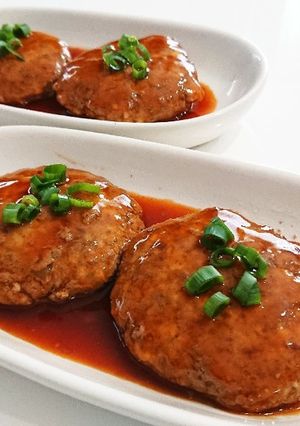 豆腐でヘルシーあんかけバーグ！-レシピのメイン写真