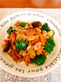 焼肉のたれで簡単☆夏野菜たっぷり豚肉炒め-レシピのメイン写真