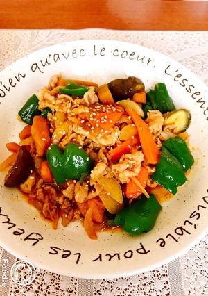 焼肉のたれで簡単☆夏野菜たっぷり豚肉炒め-レシピのメイン写真