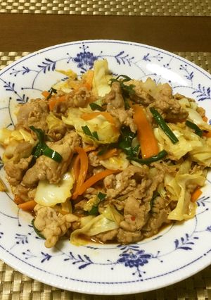 豚肉とニラとキャベツの中華炒め-レシピのメイン写真