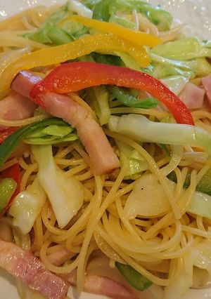 キャベツとベーコン、パプリカのパスタ☆-レシピのメイン写真