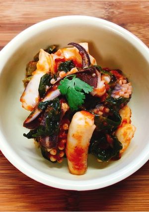 讃岐野菜まんばとイカのトマトソース煮-レシピのメイン写真