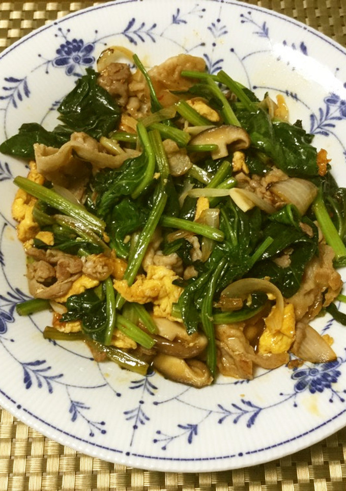 ほうれん草と豚肉のオイスターソース炒め-レシピのメイン写真