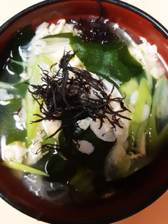 海草と大麦の卵スープ-レシピのメイン写真