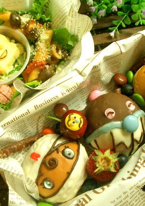 アンパンマンと仲間達デコ弁当♪-レシピのメイン写真