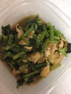 小松菜と油揚げの味噌オイスター炒め-レシピのメイン写真