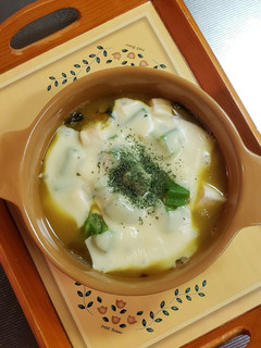 チーズon焼き野菜とチキンのカレースープ-レシピのメイン写真
