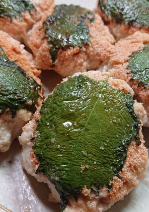 ごろごろ鶏つくねの明太大葉焼き-レシピのメイン写真
