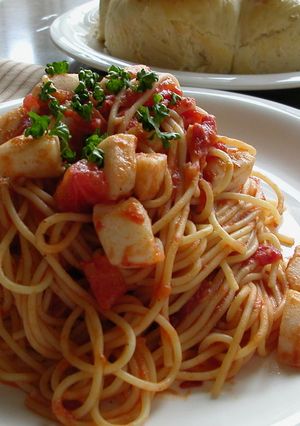 イカとトマトのパスタ-レシピのメイン写真