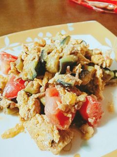 茄子トマト炒め-レシピのメイン写真