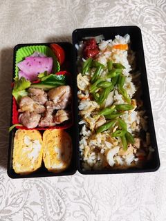 炊き込みご飯のお弁当です。-レシピのメイン写真