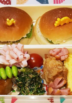 ハンバーガー弁当-レシピのメイン写真