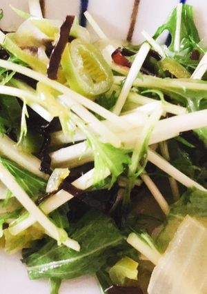 ピーマン・玉ねぎ・水菜の塩昆布和え-レシピのメイン写真
