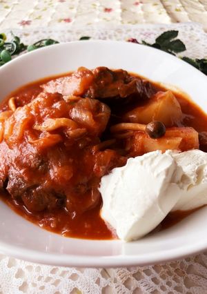 お肉柔らか♡牛すね肉のトマトソース煮込み-レシピのメイン写真