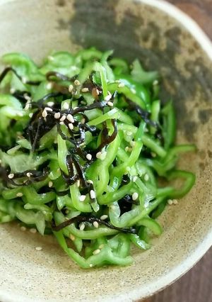ピーマンの塩昆布和え-レシピのメイン写真