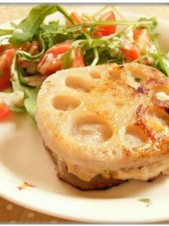 蓮根の挟み焼き-レシピのメイン写真