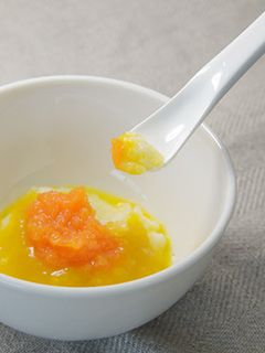 【離乳食初期】2色粥-レシピのメイン写真