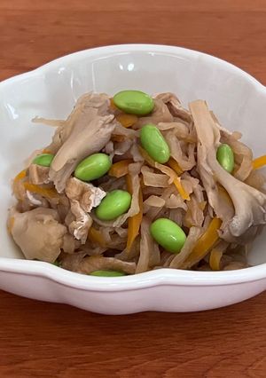 ♡舞茸入り切り干し大根の煮物♡枝豆のせ♡-レシピのメイン写真