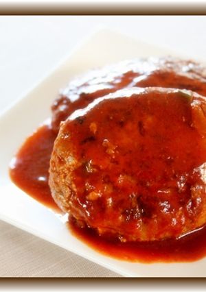 超簡単！煮込みハンバーグ♪-レシピのメイン写真