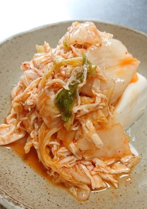 鶏ササミのキムチ豆腐-レシピのメイン写真