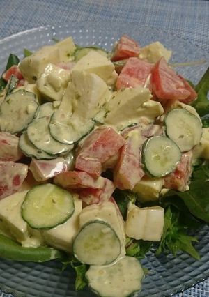 夏野菜のバジルマヨネーズあえ-レシピのメイン写真