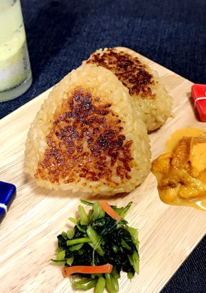 簡単★フライパンde焼きおにぎり-レシピのメイン写真