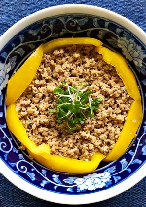 しいたけ入り鶏そぼろ丼*お弁当にも-レシピのメイン写真