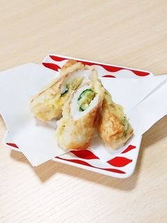 簡単☆竹輪のポテサラ入り天ぷら♪-レシピのメイン写真