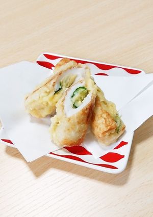 簡単☆竹輪のポテサラ入り天ぷら♪-レシピのメイン写真