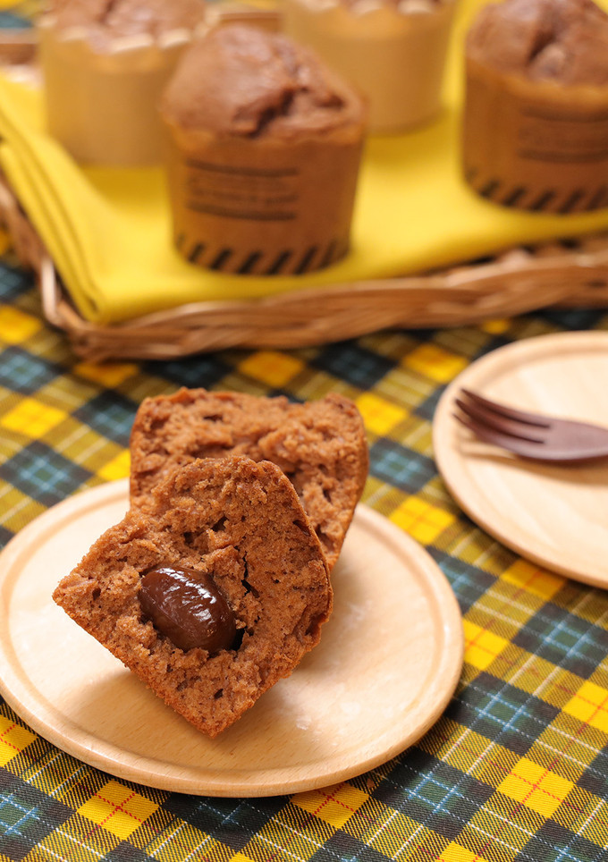 HMで簡単♪しっとり栗のチョコマフィン-レシピのメイン写真