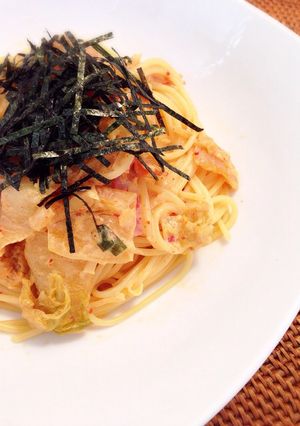 * キムチクリームパスタ *-レシピのメイン写真