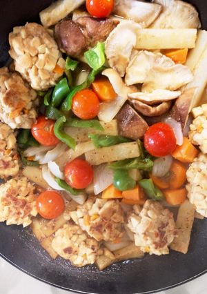 高野豆腐肉団子の砂糖を使わない炒め煮-レシピのメイン写真