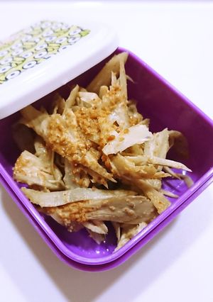 レンジでごまごぼう：冷凍お弁当野菜おかず-レシピのメイン写真